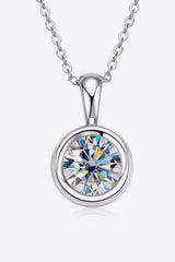 2 Carat Moissanite 925 Sterling Silver Necklace - Admiresty