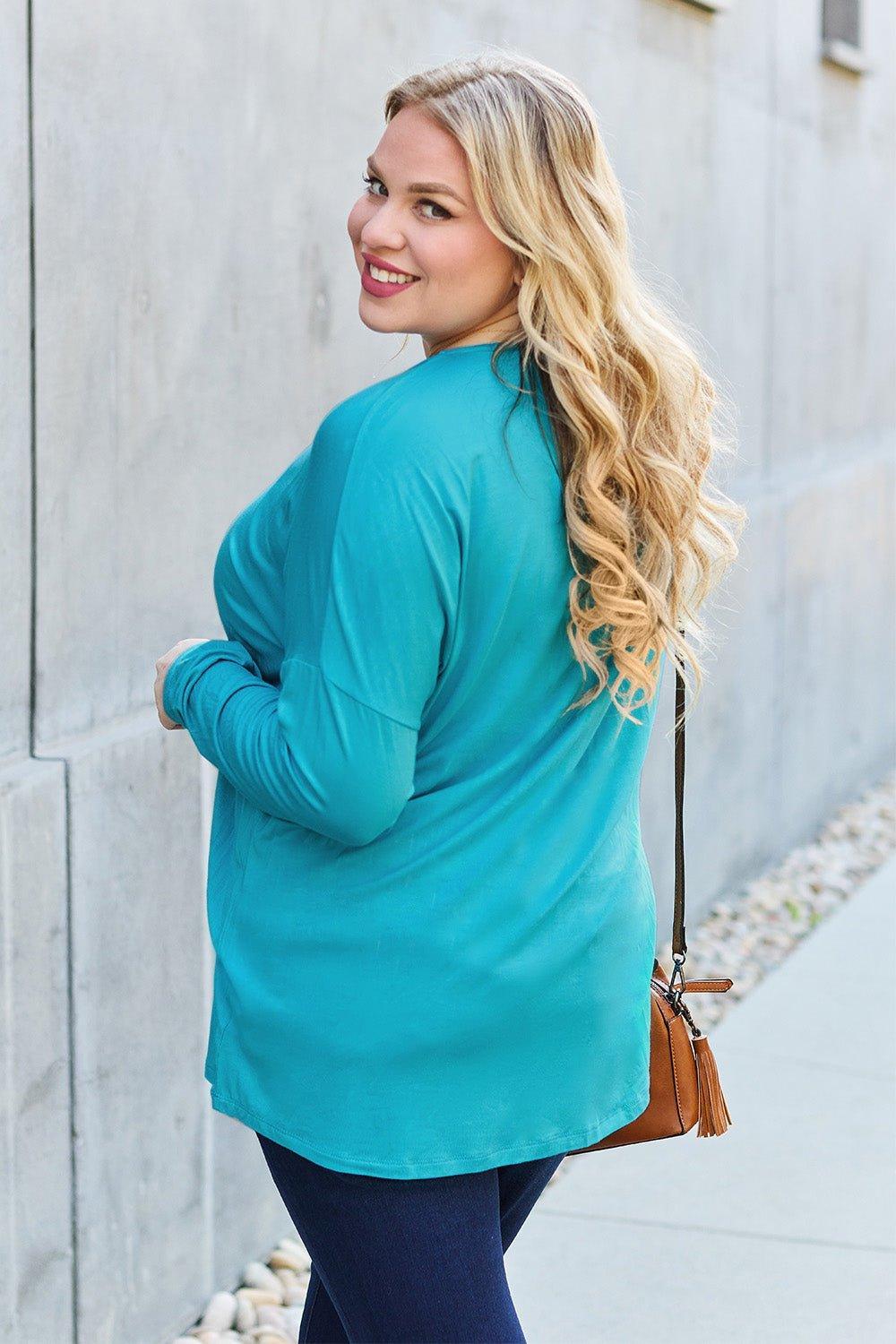 Basic Bae Full Size Round Neck Dropped Shoulder T - Shirt - Admiresty