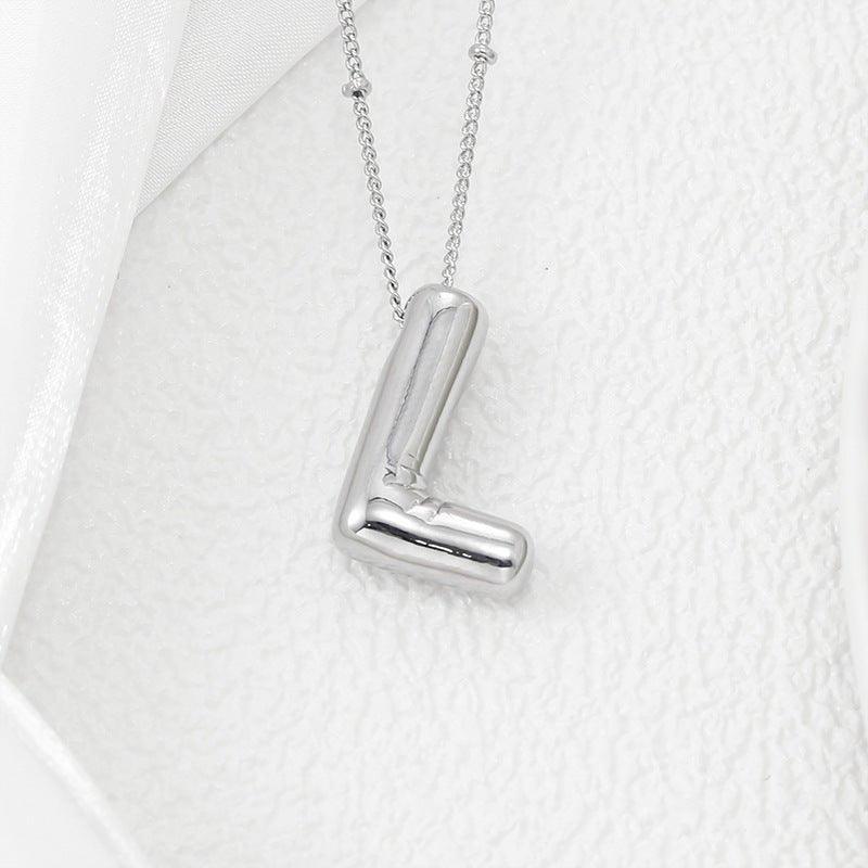 Copper Bubble Letter Pendant Necklace - Admiresty